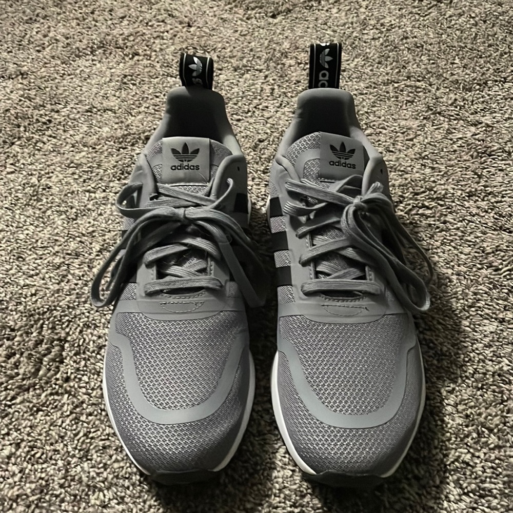 Gray adidas athletic shoes size 11. Never worn!